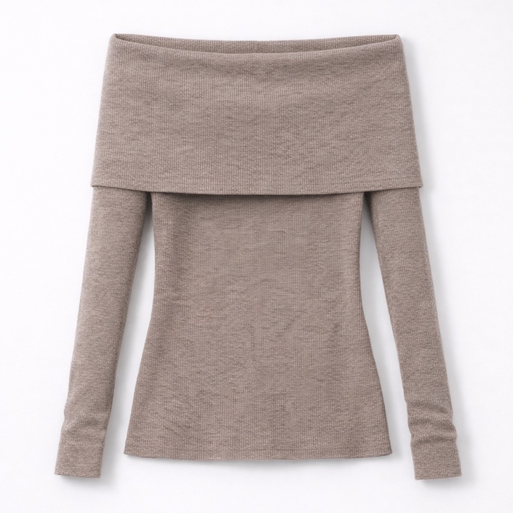 Aritzia Wilfred Croquis Sweater (Heathered Stone)